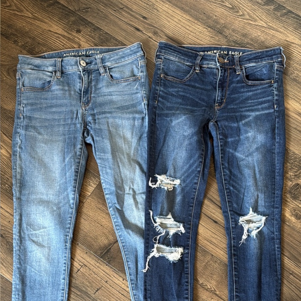 American Eagle Outfitters Dual Tone Skinny Jeans